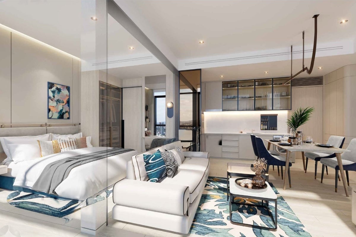 Modern studio with sleek decor and open layout